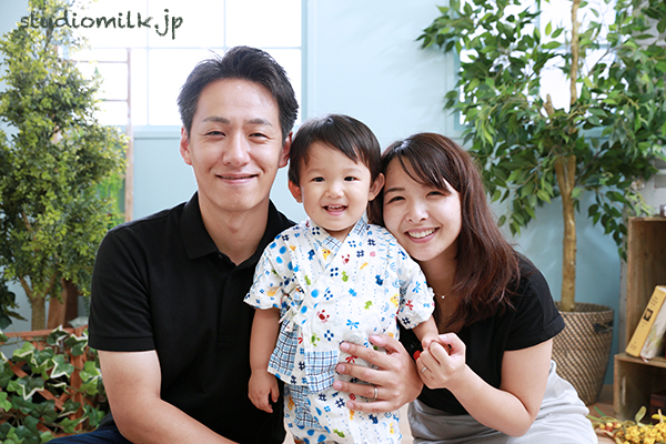 1歳半の成長記念に！野球ユニフォームと甚兵衛で！