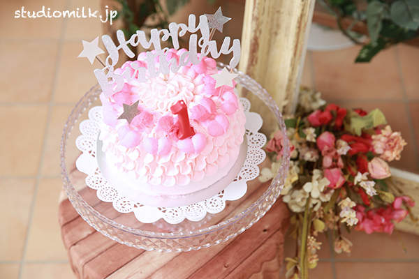 1歳お誕生日にスマッシュケーキでお祝い！
