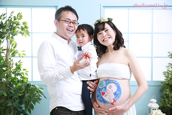 マタニティペイント・ベリーペイントで記念写真！