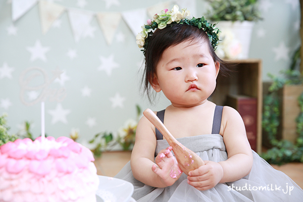 スマッシュケーキ撮影でかわいい記念日を！
