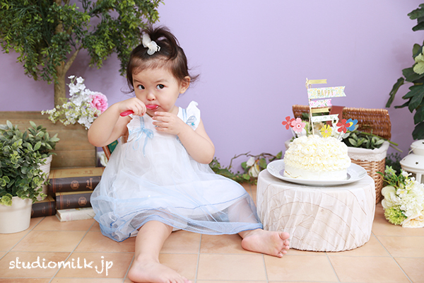 2歳でもスマッシュケーキ撮影しちゃおう！