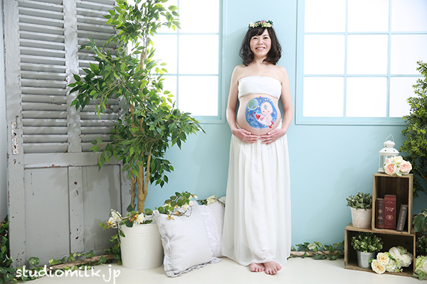 イケダアツコさんのマタニティペイントで安産祈願！